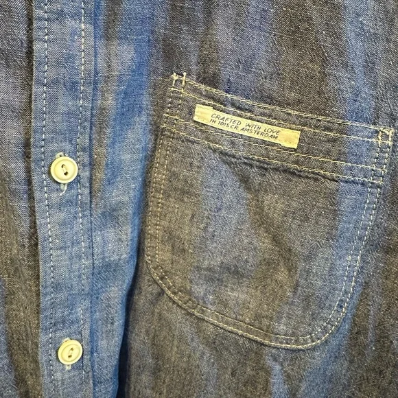 Scotch & Soda | Blue Chambray Button Down Shirt | Men’s | Medium - Picture 11 of 12